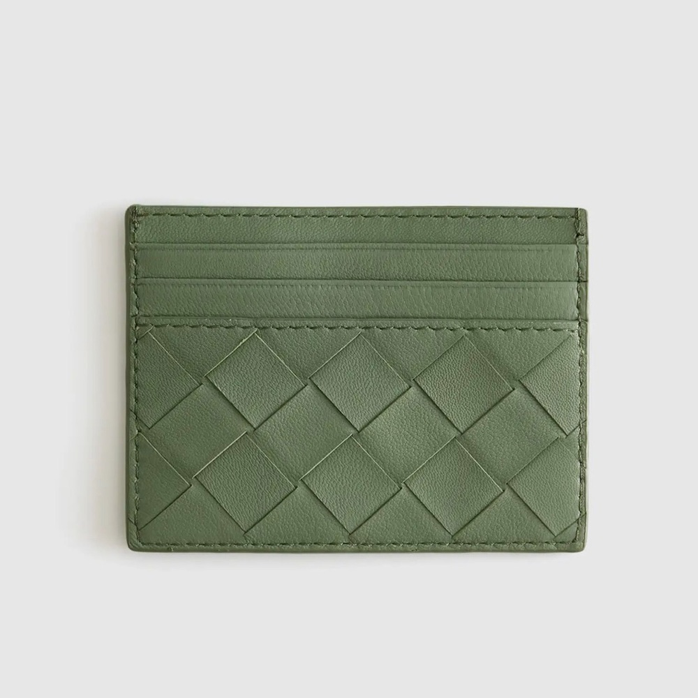 Quince Italian Handwoven Leather Small Card Case
